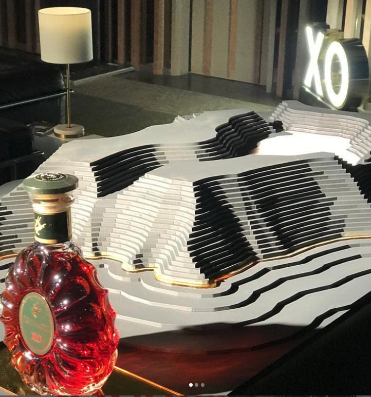 Custom Rémy Martin XO sculptural display fabricated by POP Graphics